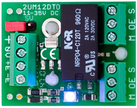 Miniatur-Relaisplatine mit Optokoppler-Eingang 2UM12DT-O-EN V4.0