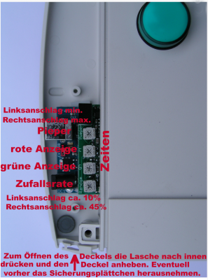 Zufallsgenerator "lavafarben" mit Steckernetzteil