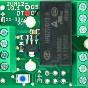 Miniatur-Relaisplatine mit Optokoppler-Eingang 2UM12DT-O-EN V3.1