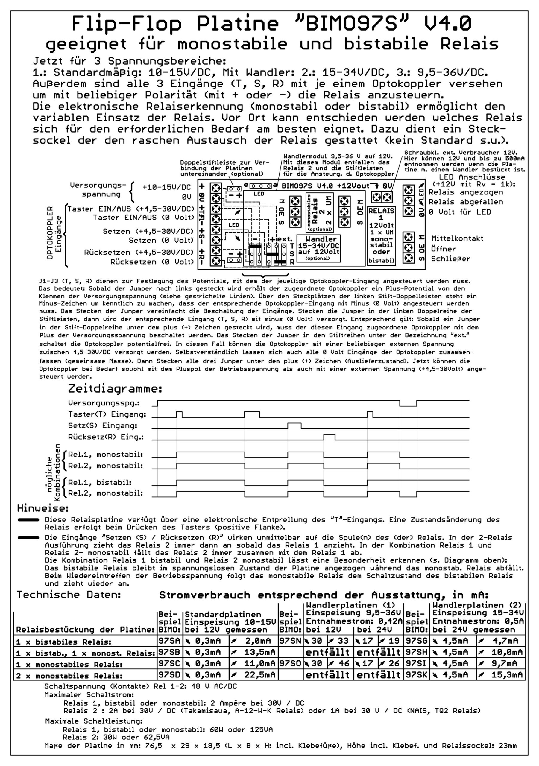 Flip-Flop-Platine mit einem bistabilen Relais mit Reset Eingang – Bild 2