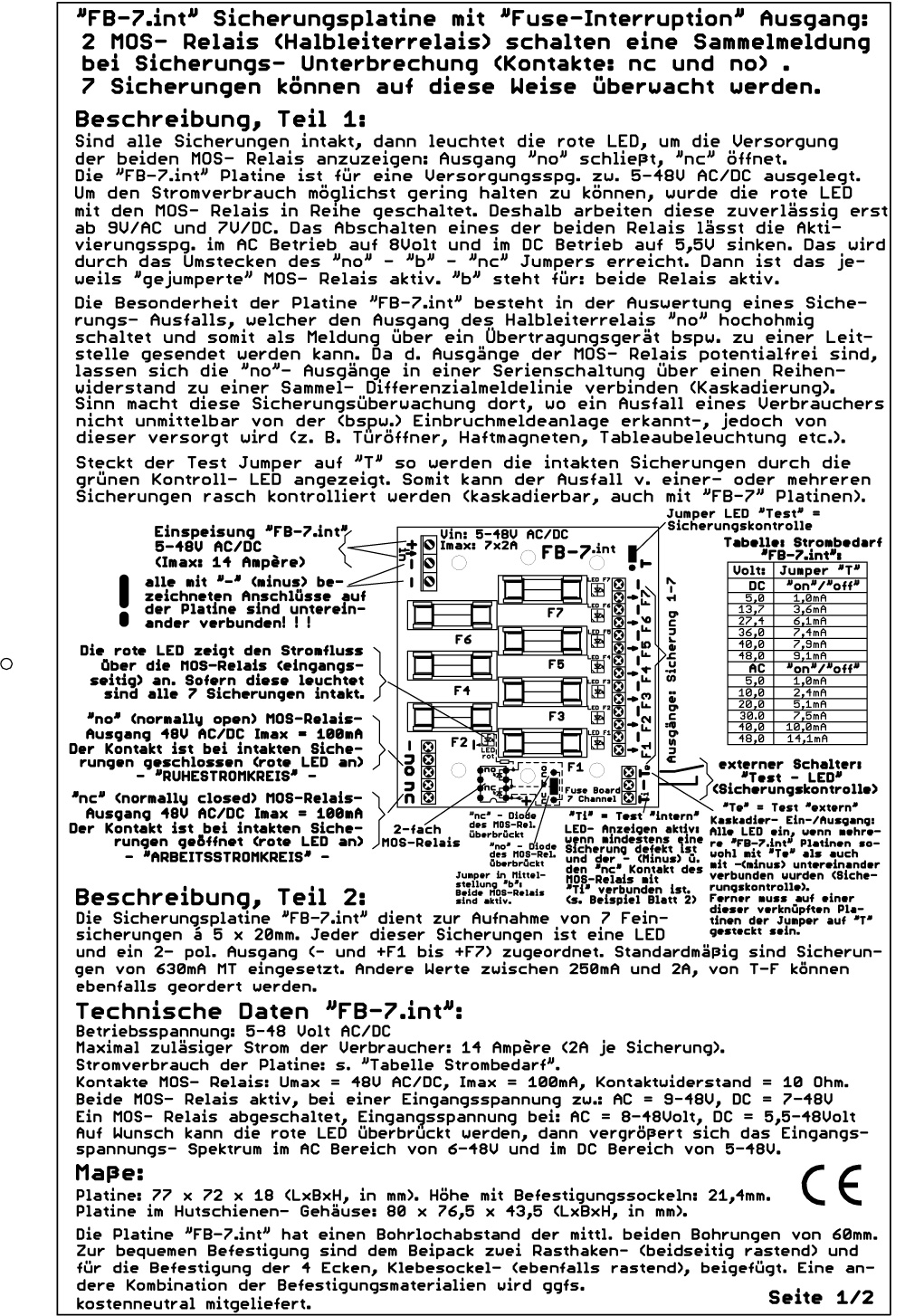 Sicherungsplatine „FB-7.int“ – Bild 2