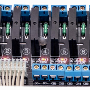 Leistungsplatine mit 8 OMRON Halbleiterrelais, zur Ansteuerung von 8 x 230V / AC
