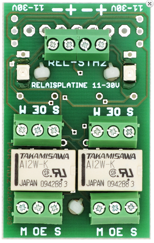 Miniatur 2-fach-Relaisplatine "REL-STA2-J"